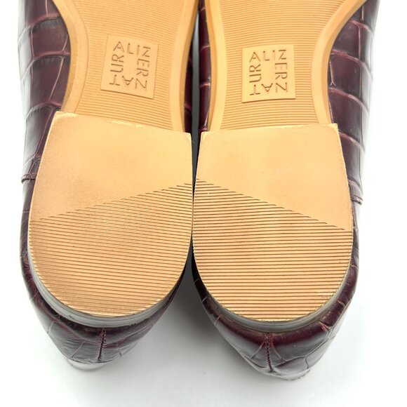 Naturalizer Womens Size 9.5 9.5M Lorna Red Croc Leather Flats Loafers Shoes - Picture 12 of 14